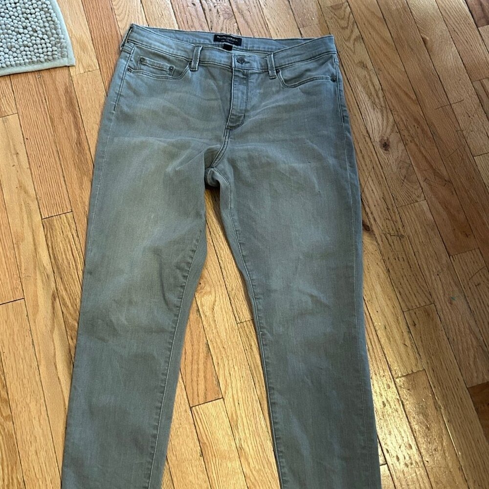 Banana Republic Women's Skinny Fit Jeans 10/30 Mid Rise Gray Stretch BR T16-7‎
